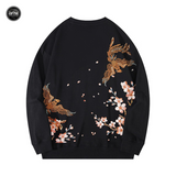 EMBROIDERY LONG-SLEEVED SWEATSHIRT PHOENIX BLOSSOM ELEGANCE #L01