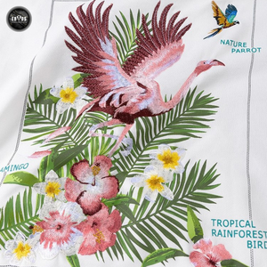 EMBROIDERY HOODIES FLAMINGO H025