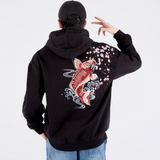 EMBROIDERY HOODIES SAKURA KOI H006