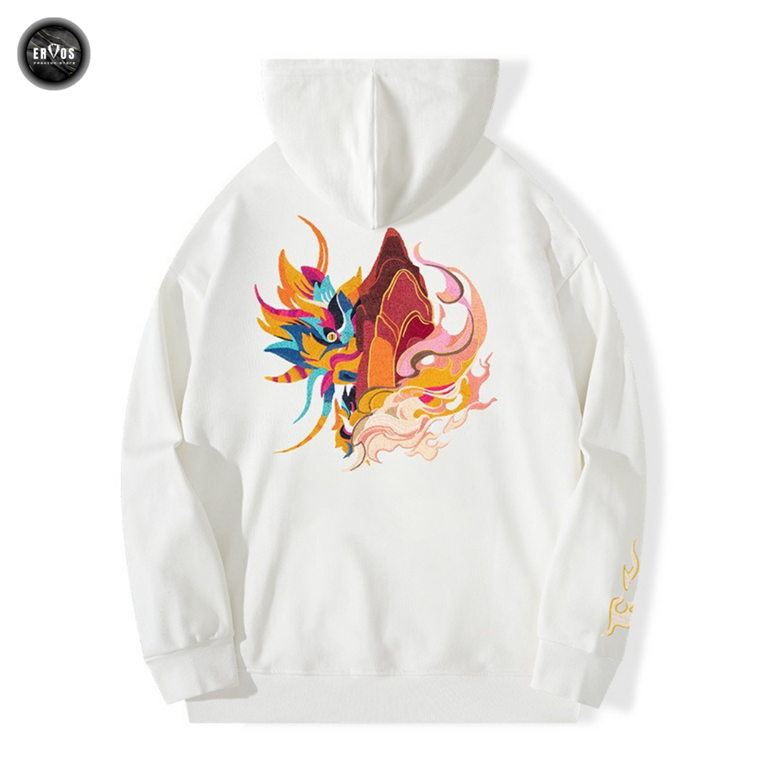 EMBROIDERY HOODIES DRAGON YÁZÌ H026