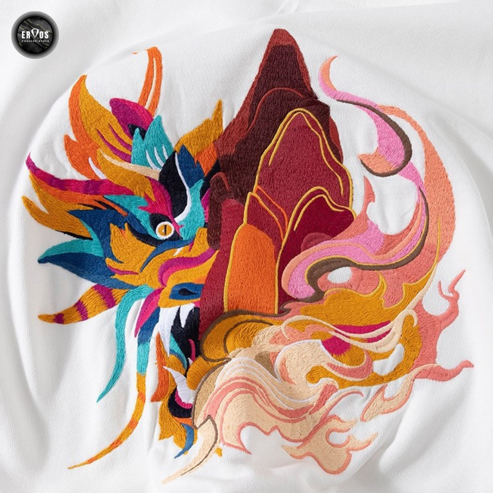 EMBROIDERY HOODIES DRAGON YÁZÌ H026