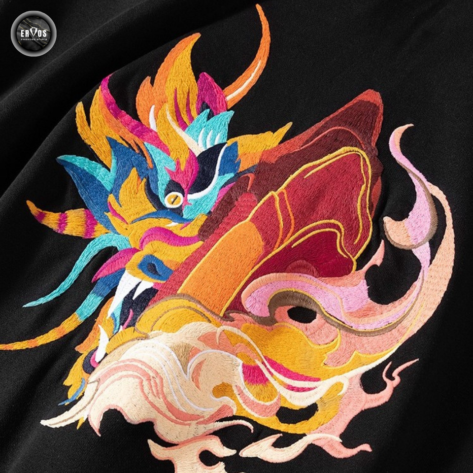 EMBROIDERY HOODIES DRAGON YÁZÌ H026