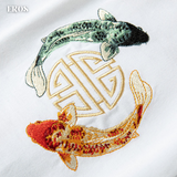 EMBROIDERY T-SHIRT LUCKY TWIN KOI #113