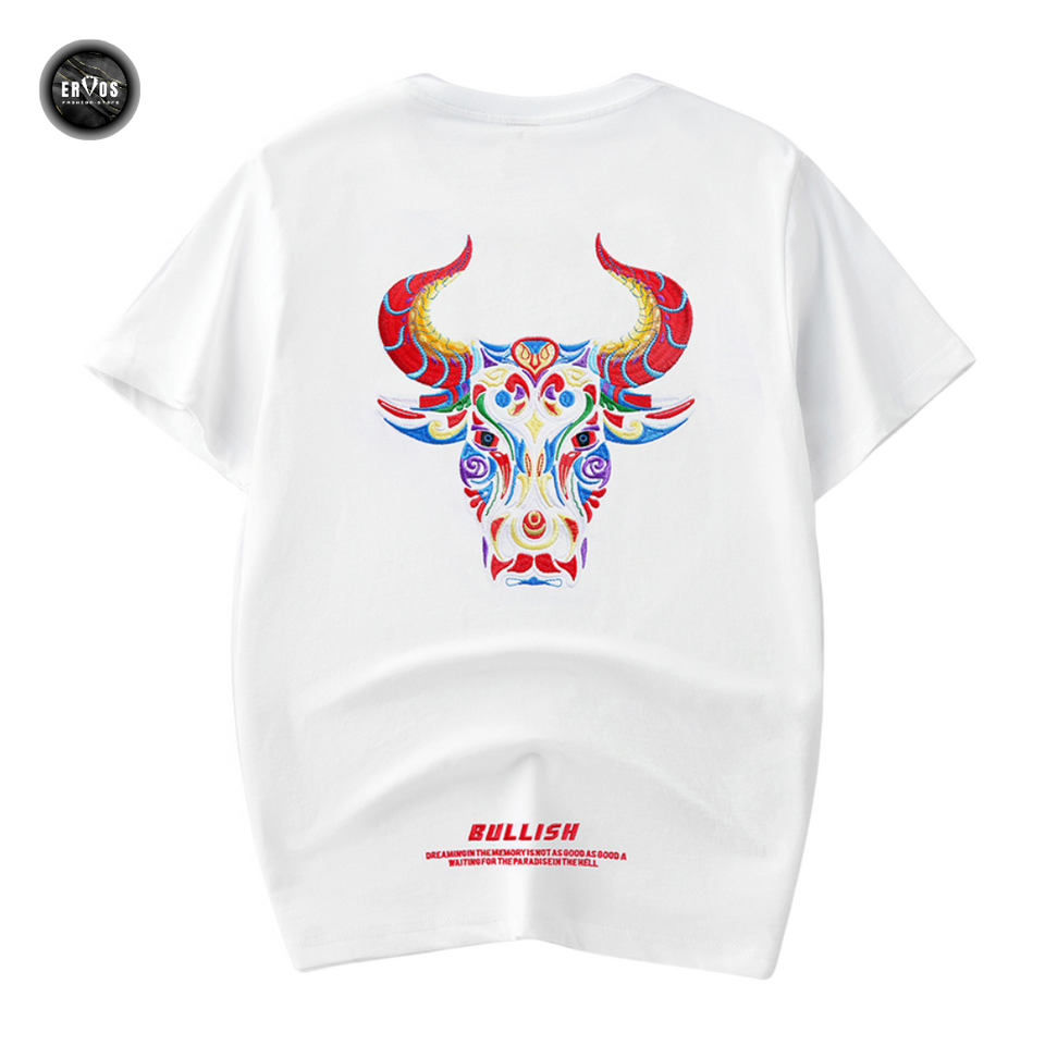 EMBROIDERY T-SHIRT BULLISH #006